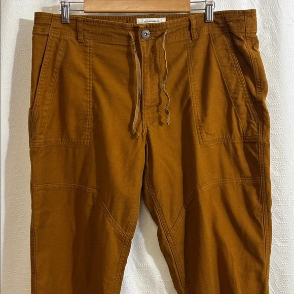 REI CoOp Pants Men's 36x32 Brown Orange Trailsmith Jogger Double Knee Hiking - Picture 2 of 6